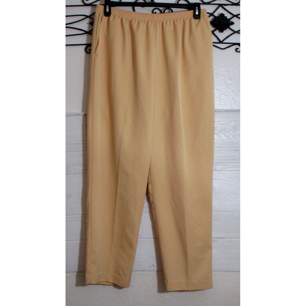 Alfred Dunner Women's Pants Size 18 Peach Elastic Waist